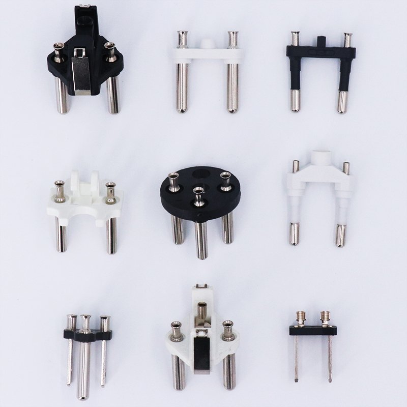 4.8mm Schuko Plug Insert Europe VDE 3 Pin Brass 4.0mm Adaptor Factory YYSR