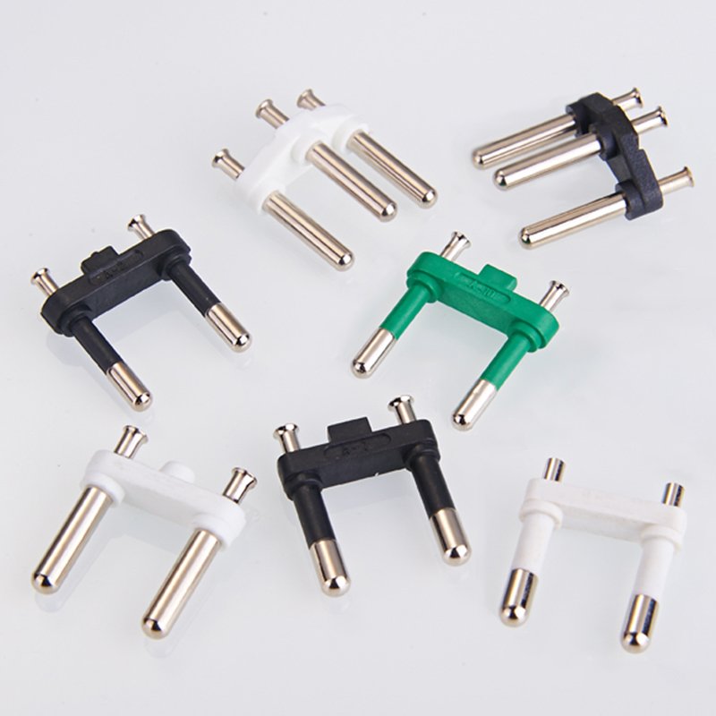 4.8mm Schuko Plug Insert Europe VDE 3 Pin Brass 4.0mm Adaptor Factory YYSR