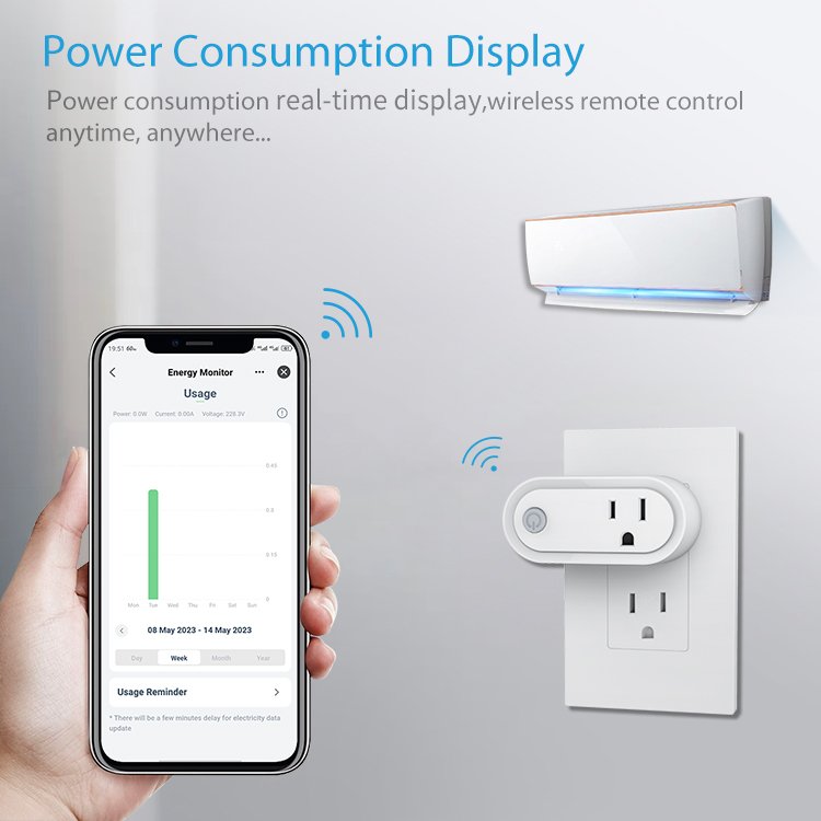 Matter US Plug New Arrival Matter over WiFi US Plug No Need Hub Support Tuya Apple Home Alexa Google