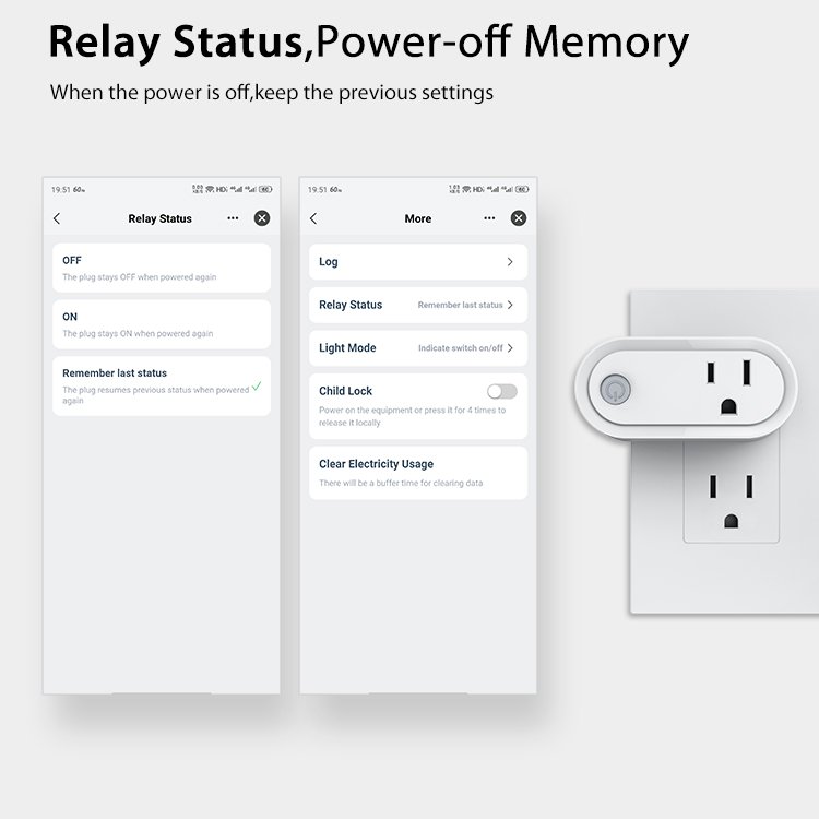 Matter US Plug New Arrival Matter over WiFi US Plug No Need Hub Support Tuya Apple Home Alexa Google