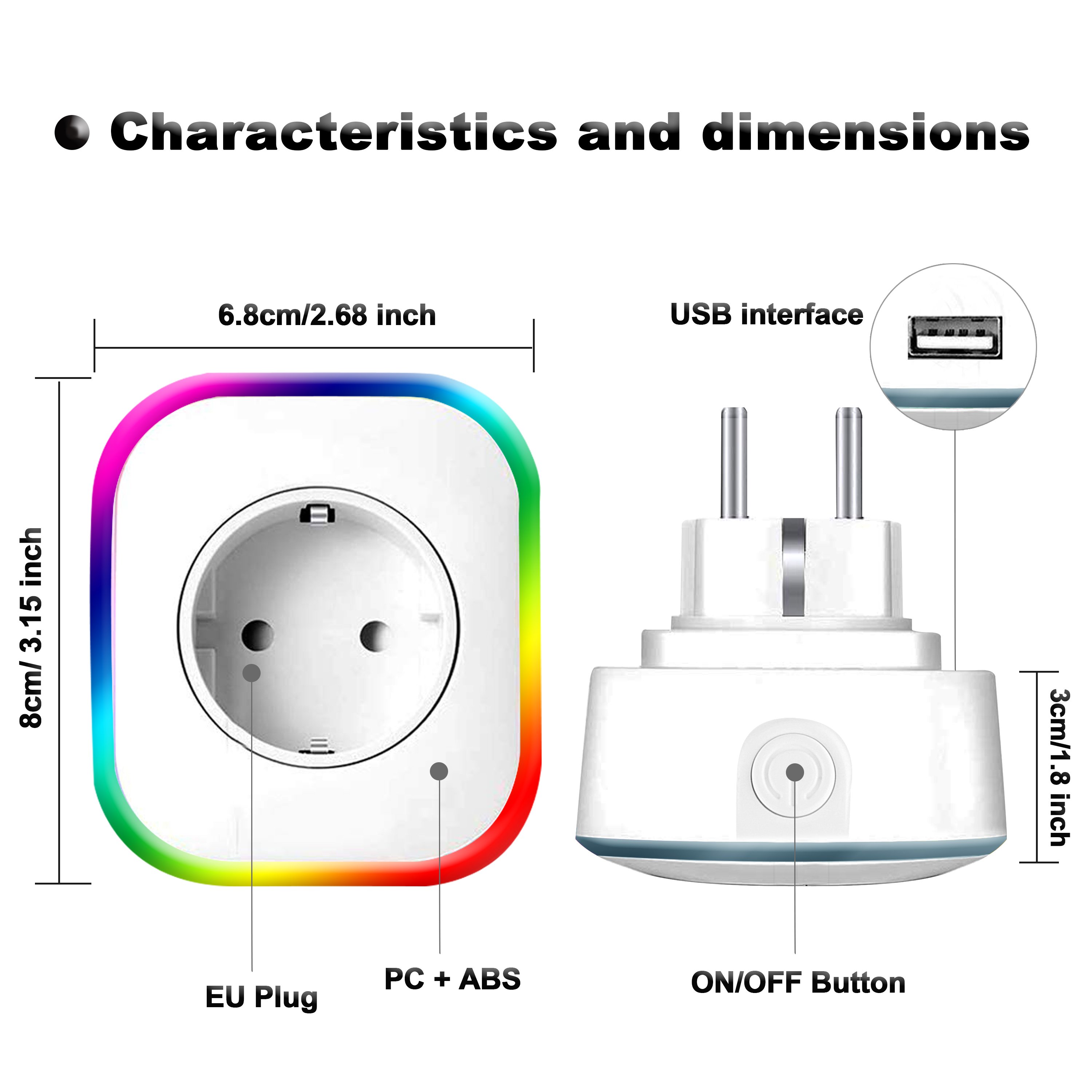 2019 EU UK Mini Wireless Outlet WiFi Smart Plug Compatible With Alexa Echo Google Home
