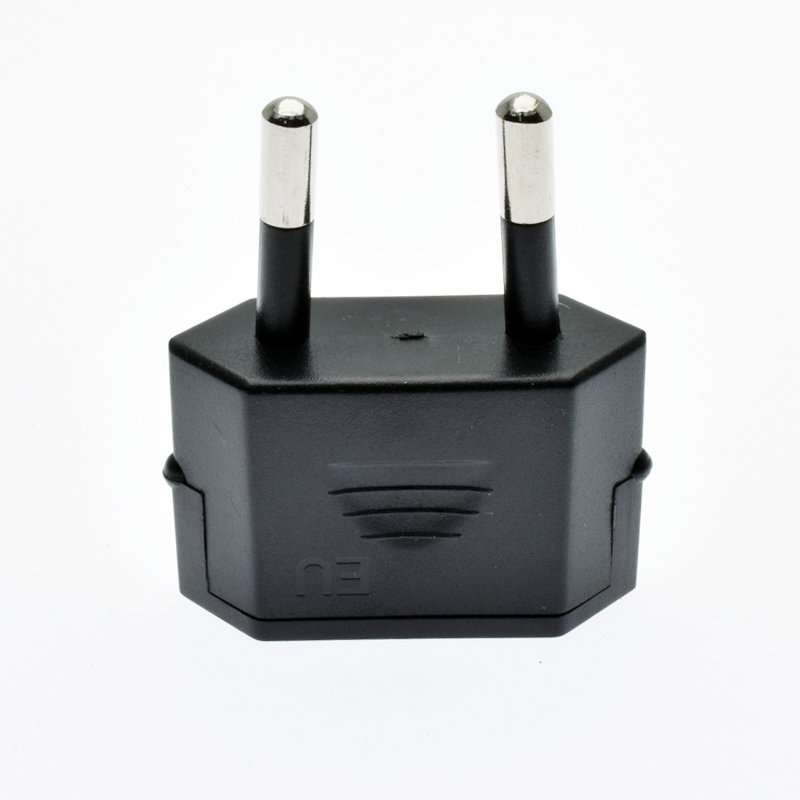 Manufacturer Supply mini US to EU plug adapter Travel European Swiss France Norway Flat 2 Pins to Round 2 Prongs Converter