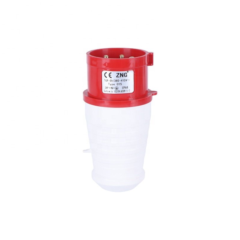 ZNG-015 PA Nylon Solid Brass IP44 3 Phase 400V 16A-6h 5 Pin Industrial Plug