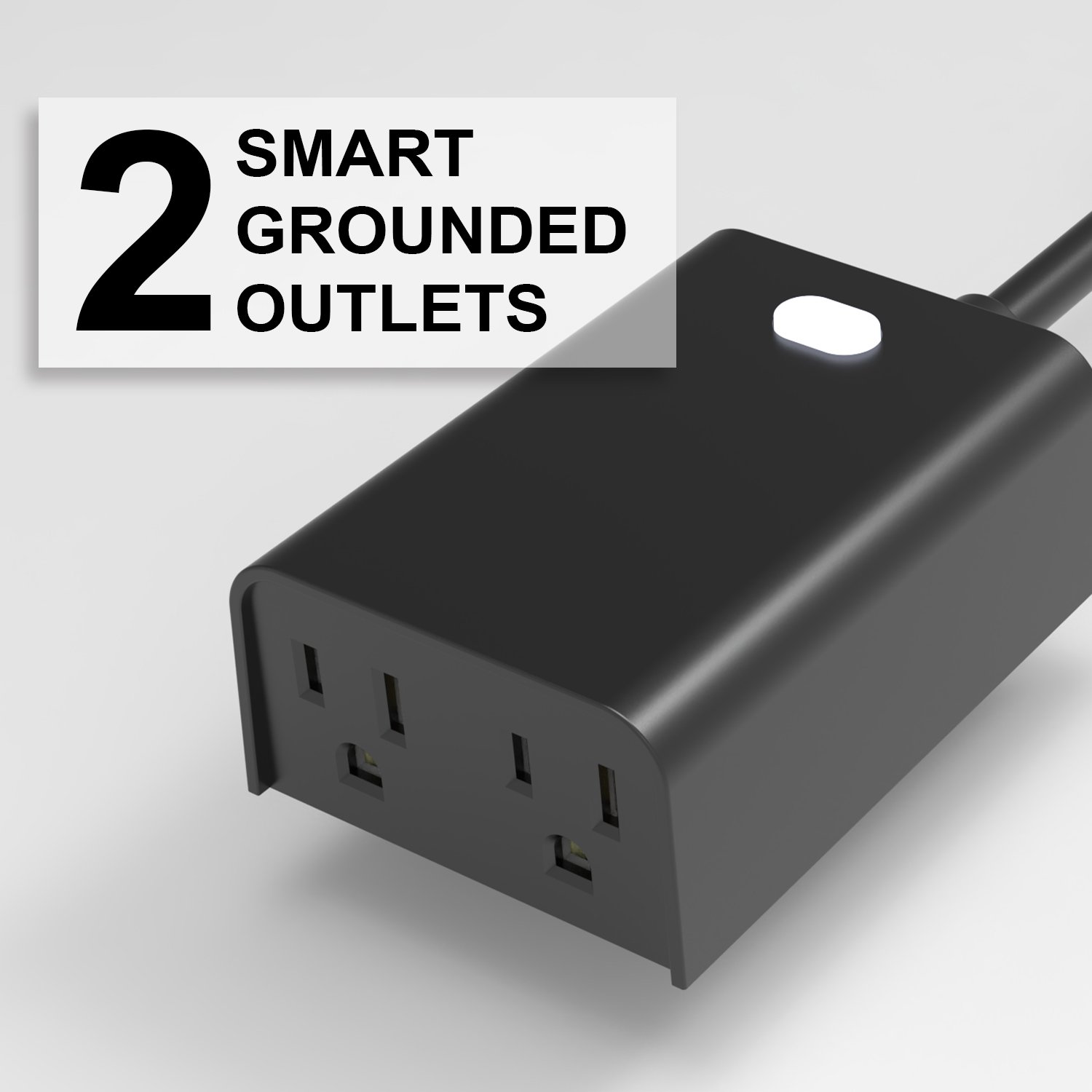 USA Standard Smart Wi-Fi Outlet Extender 2 PIN Socket Outlet 120V 15A Smart Plug with 2 Sockets