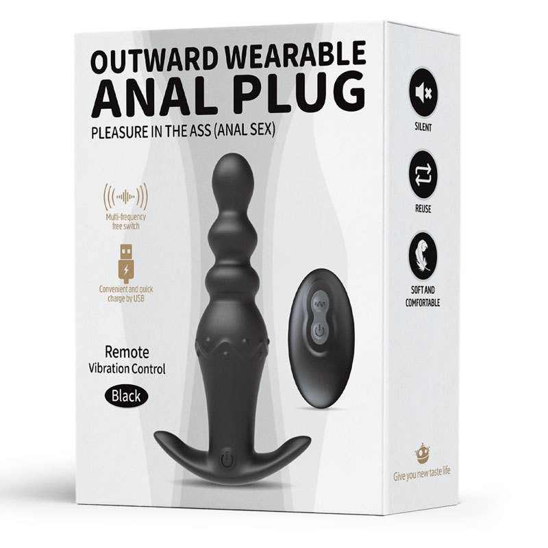 Wearable anal plug vibrating butt plug with remote anal vibrator for female