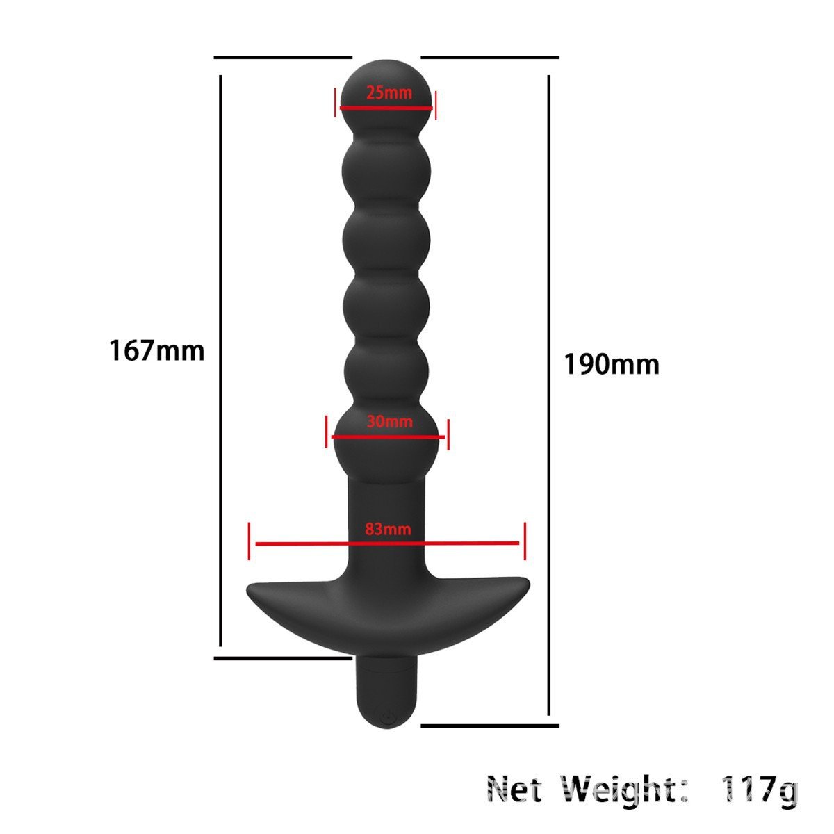 Hot Selling 10 vibration modes Prostate Massager Anal Plug Masturbation Vibrator Removable Bullet Vibrator