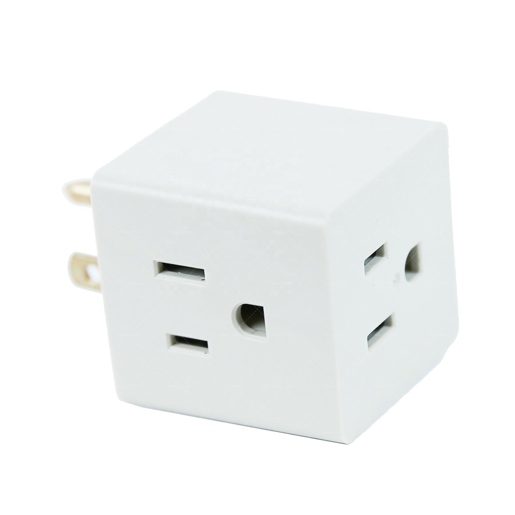Multi Plug Outlet Extender,Right Angle Plug Adapter with 4 AC Side Outlets Adaptor Electrical Multiple Plug Extender Splitter Ex