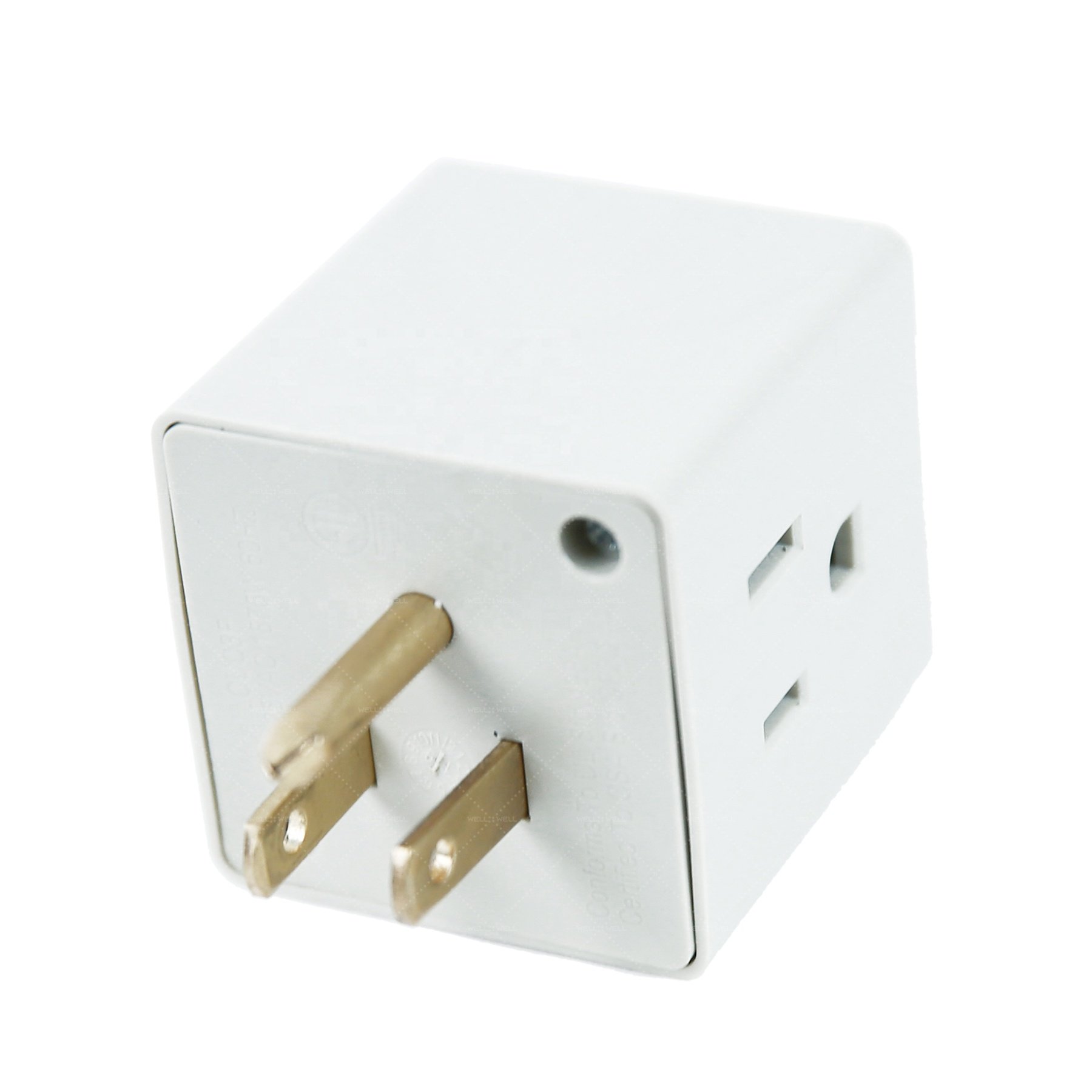 Multi Plug Outlet Extender,Right Angle Plug Adapter with 4 AC Side Outlets Adaptor Electrical Multiple Plug Extender Splitter Ex