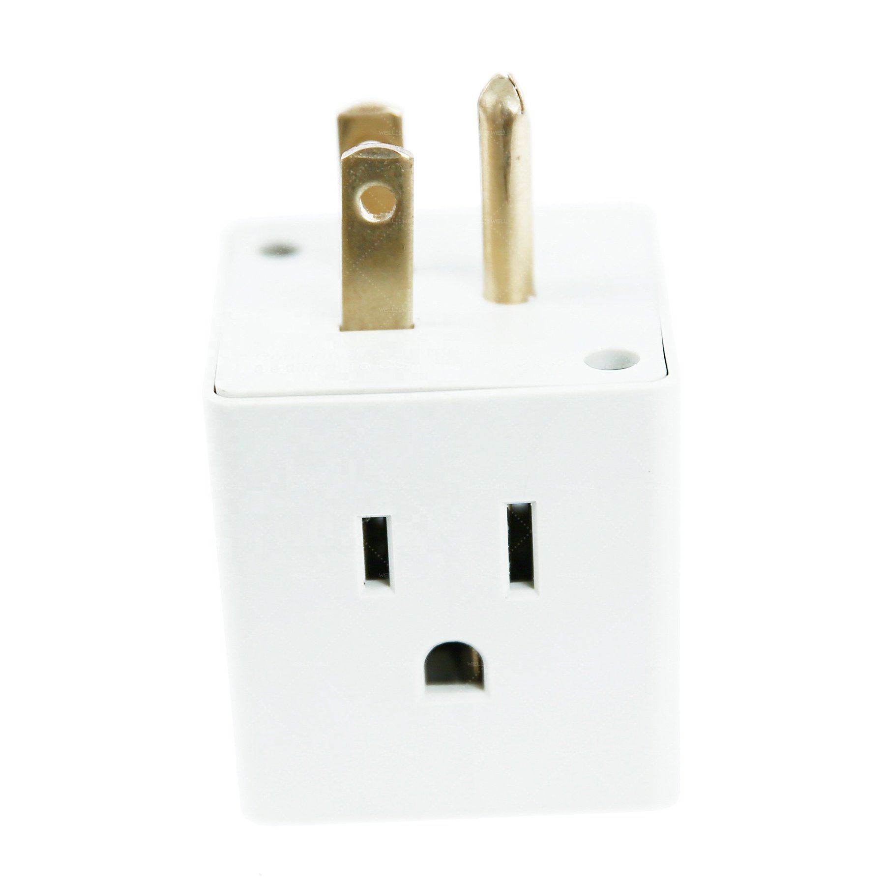 Multi Plug Outlet Extender,Right Angle Plug Adapter with 4 AC Side Outlets Adaptor Electrical Multiple Plug Extender Splitter Ex