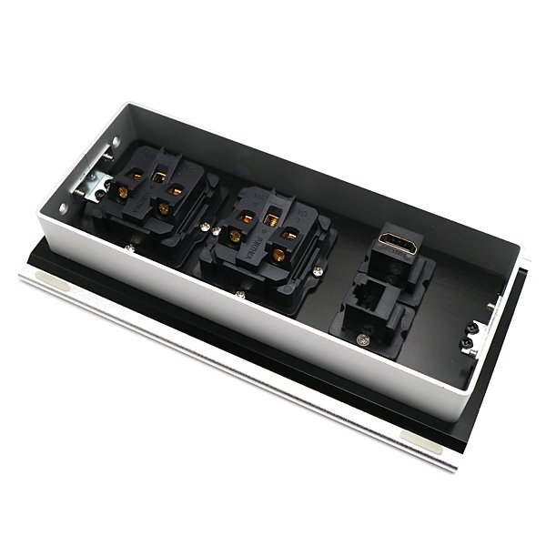 Top quality 110-240V 10A Universal plug desk socket outlet coffee shop conference table socket box