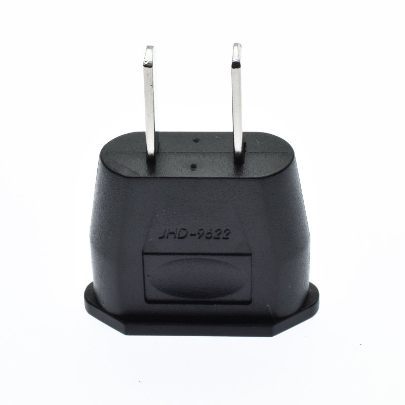 New products Hot portable AC power converter round 2 pins to flat 2 pins 250V 6A China EU to USA China plug adapter 9622