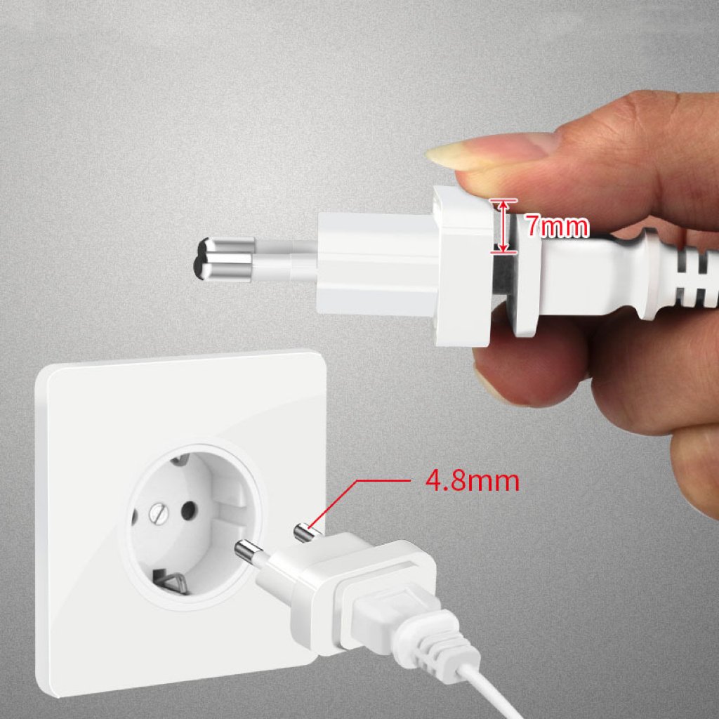 mini EU plug Factory Wholesales Universal travel EU adapter Round 2 pins conversion adapter US to EU