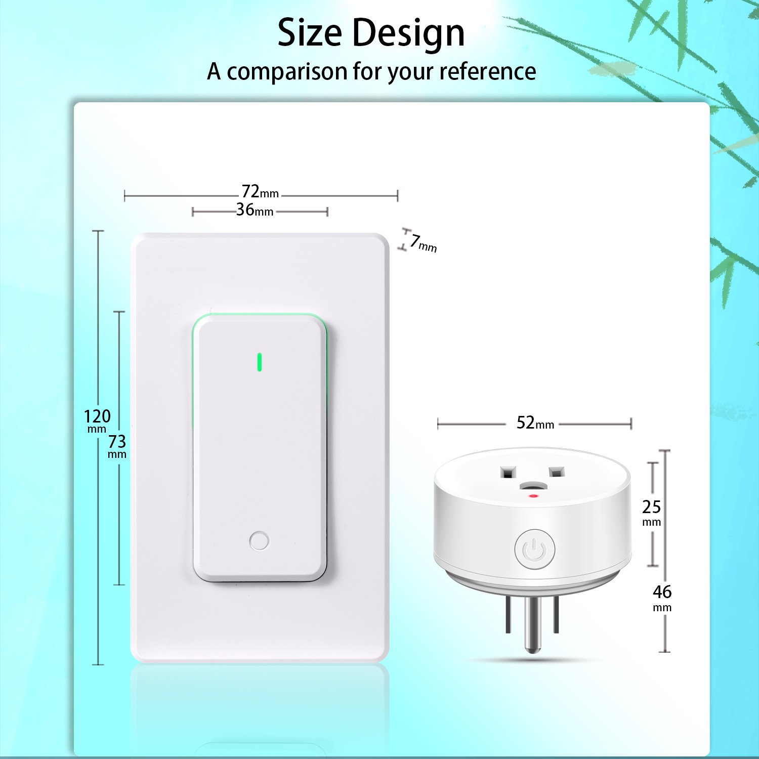 UL Certified Wireless Remote Control Outlet 15A Electrical Light Switch with Plug and Socket 100 Feet RF Range Anti-Surge