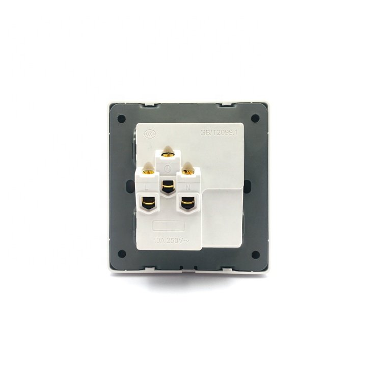 New Design Decoration 5Pin Malposition PC Plate British Standard 10A Home plugs sockets Electrical Wall Socket