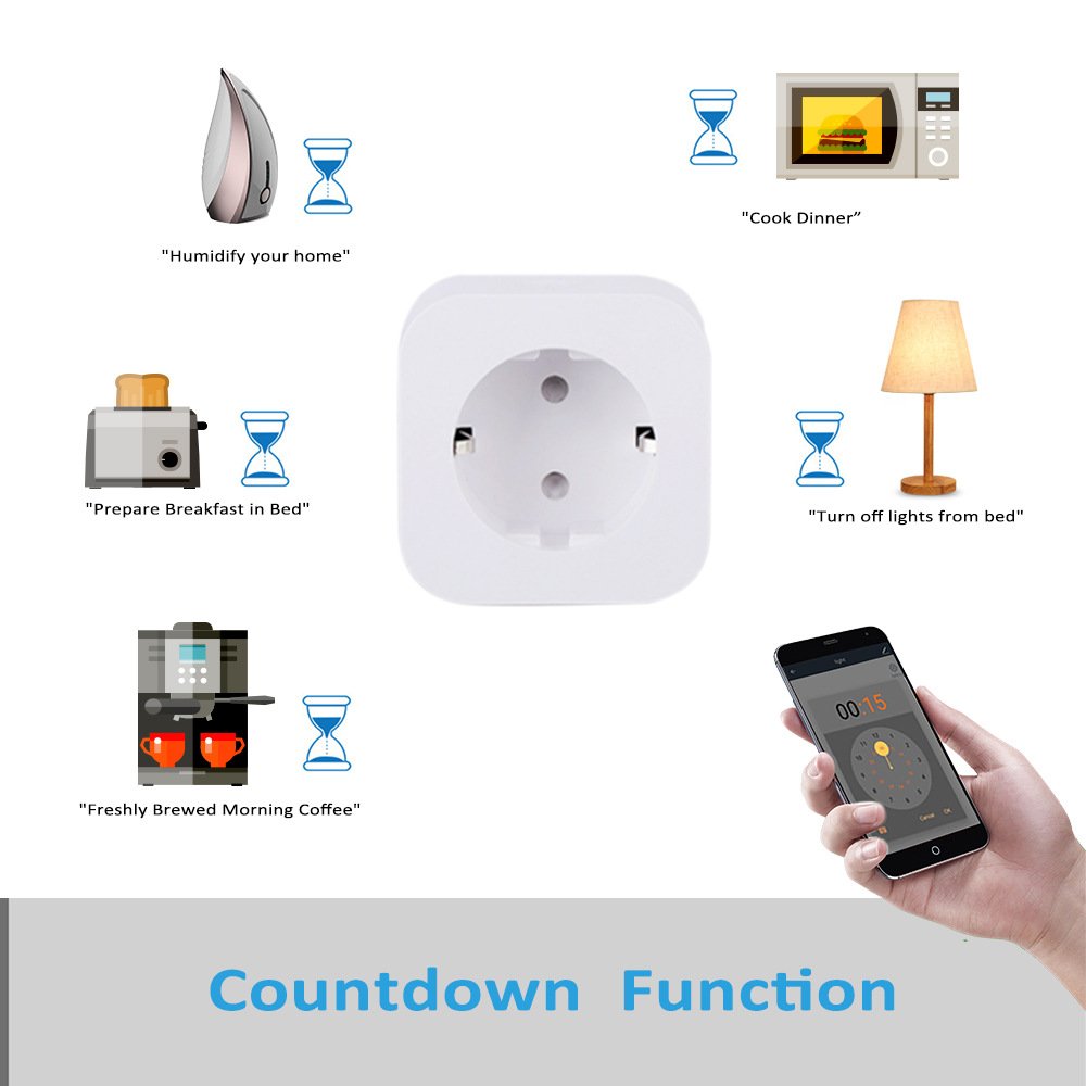 Smart Plug WIFI Tuya Smart Socket Energy Monitor Digital 16A EU Plugs and Sockets Remote Control by Alexa Google Home