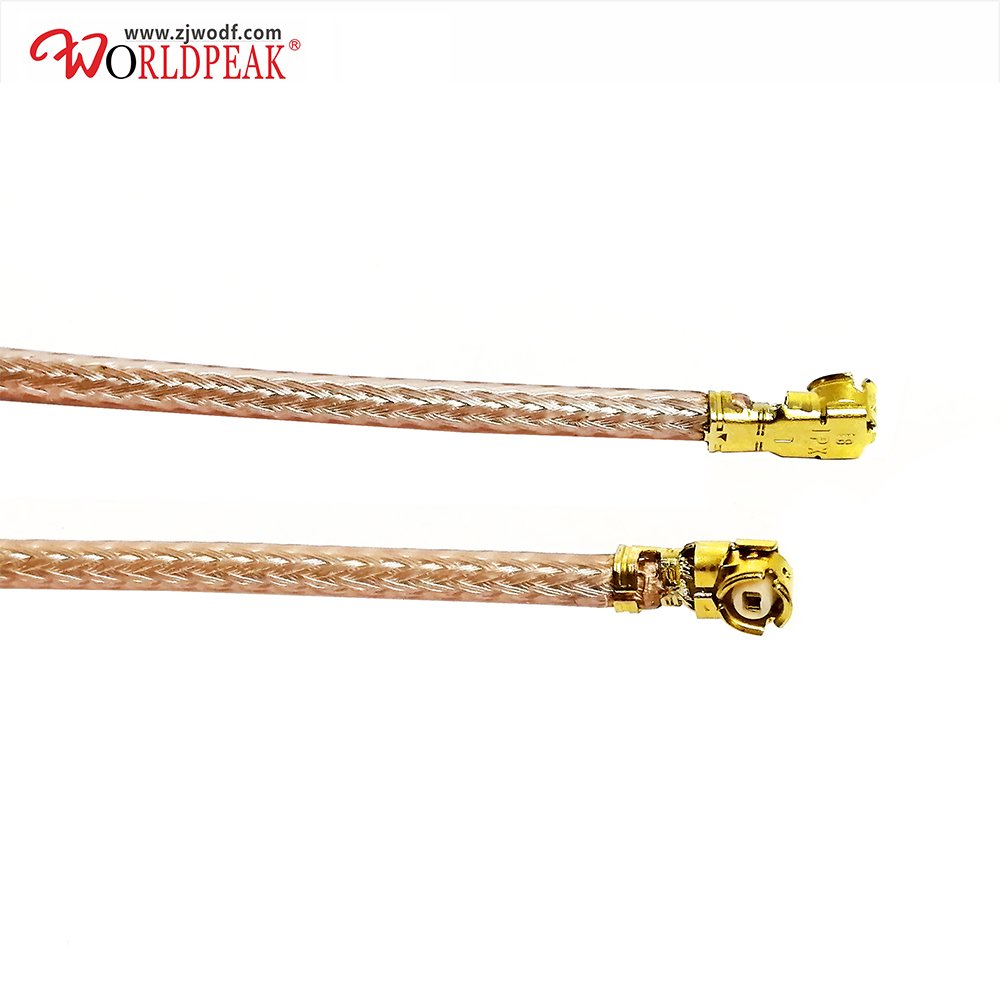 RG178 1.13mm micro coaxial extension cable MMCX Male plug Right Angle 90deg to IPEX UFL MHF 1 pigtail cable