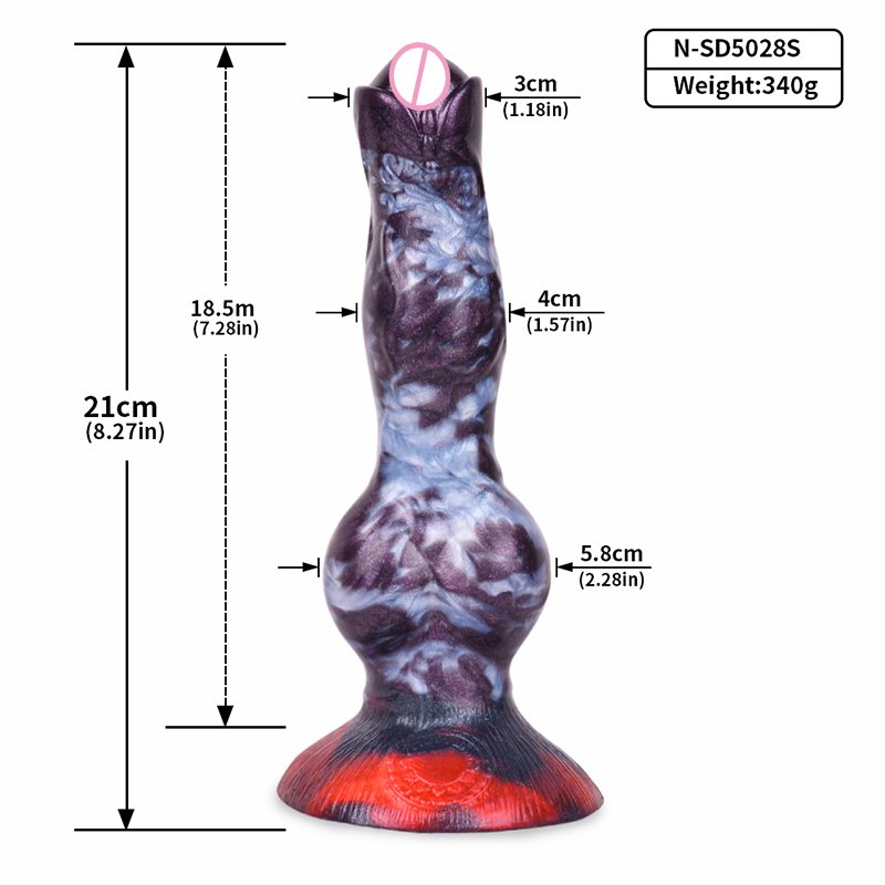 8.27 Inch Big Dog Dildo With Suction Cup Silicone animal anal plug for woman masturbation New realistic dog knot dildo sex toys