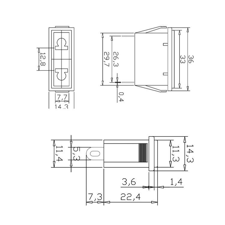 one-stop purchase AC-103 power socket plug two-hole two-pin socket buckle fixed all copper 250V AC support customization