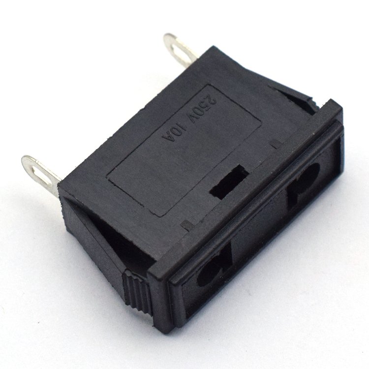 one-stop purchase AC-103 power socket plug two-hole two-pin socket buckle fixed all copper 250V AC support customization