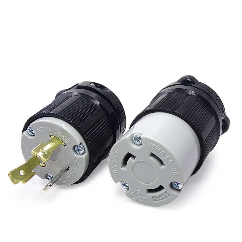 UL Listed NEMA L5-30C Plug Connector Socket Female,30A 30 Amp,AC 125V Twist Locking Connector