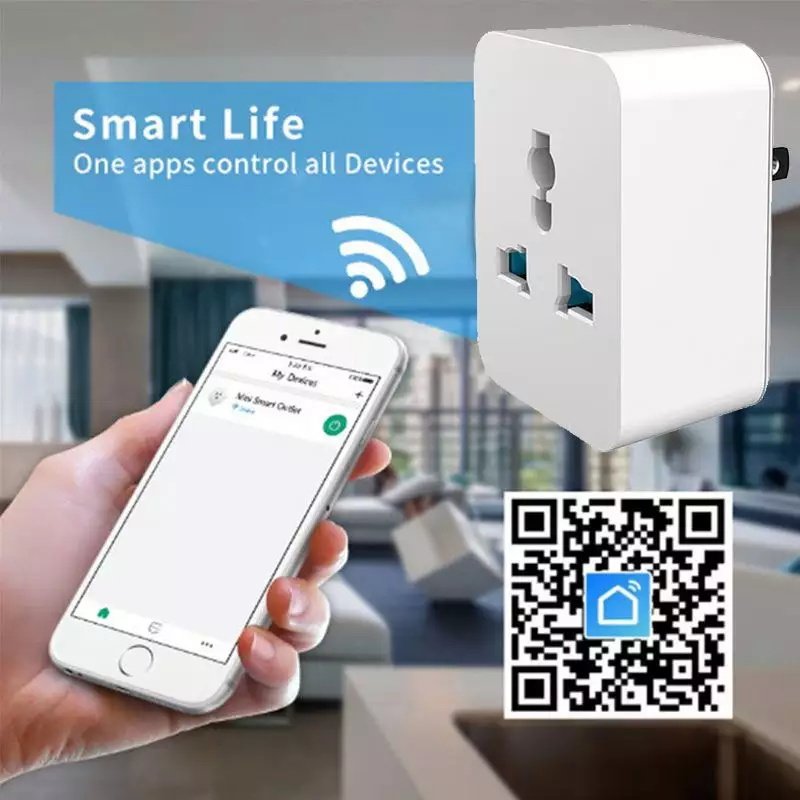 RSH Mini Wifi Smart Plug 15A Tuya Universal Wall Power Socket Support Alexa Google Home Tuya Smart Socket