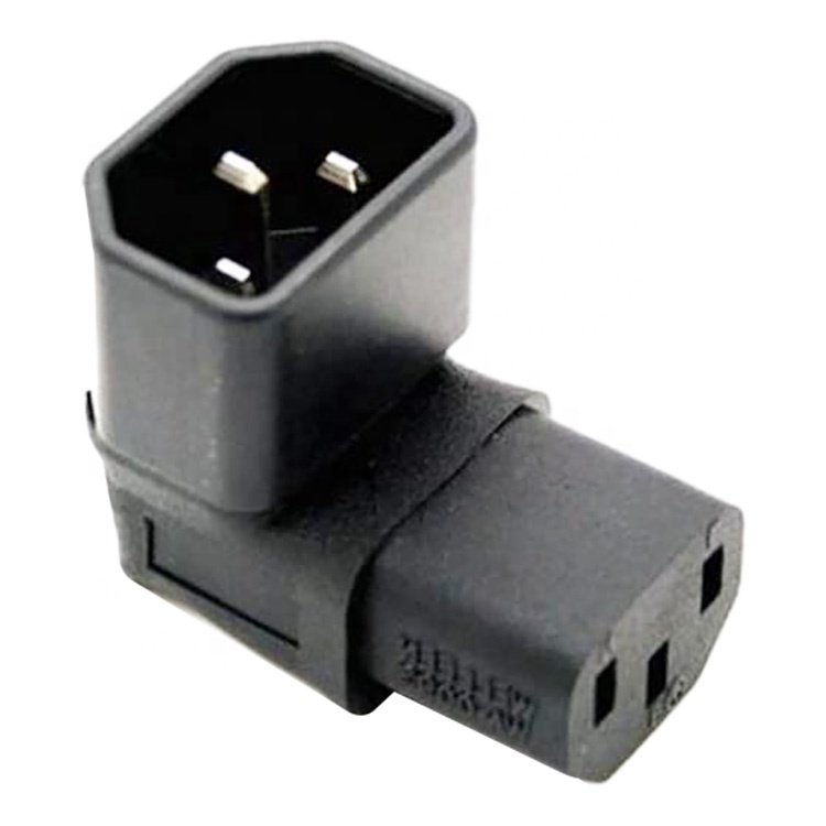 90 Degree IEC C14 to C13 power adapter plug socket