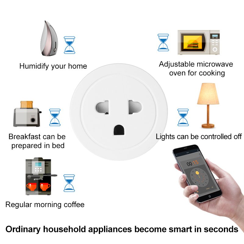 Eu,US,UK 16A 20A high-power metering WiFi smart plug and socket timing function Tuya smart life power socket