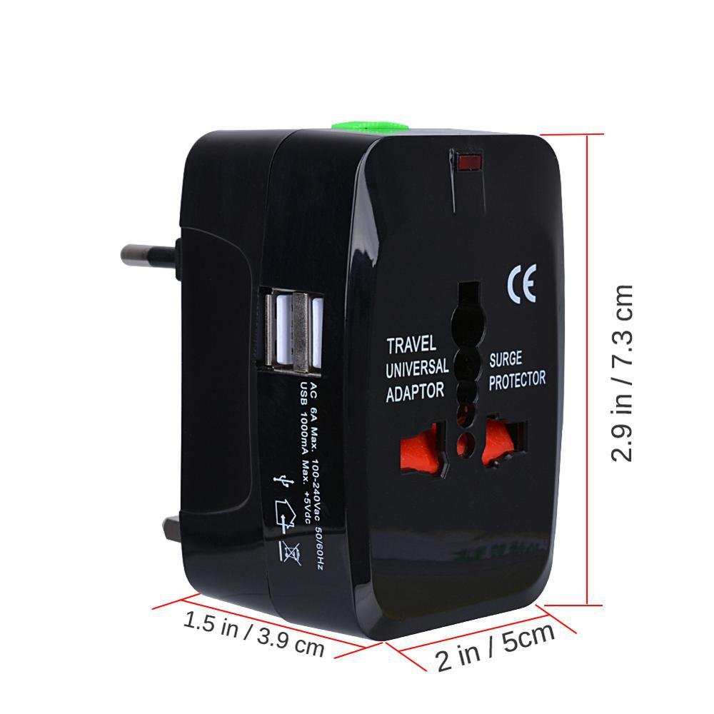 Universal Travel Adapter With Us Uk Eu Aus Plug Adaptor Converter Power Plug Adaptor Smart Usb Charger Electrical Plug