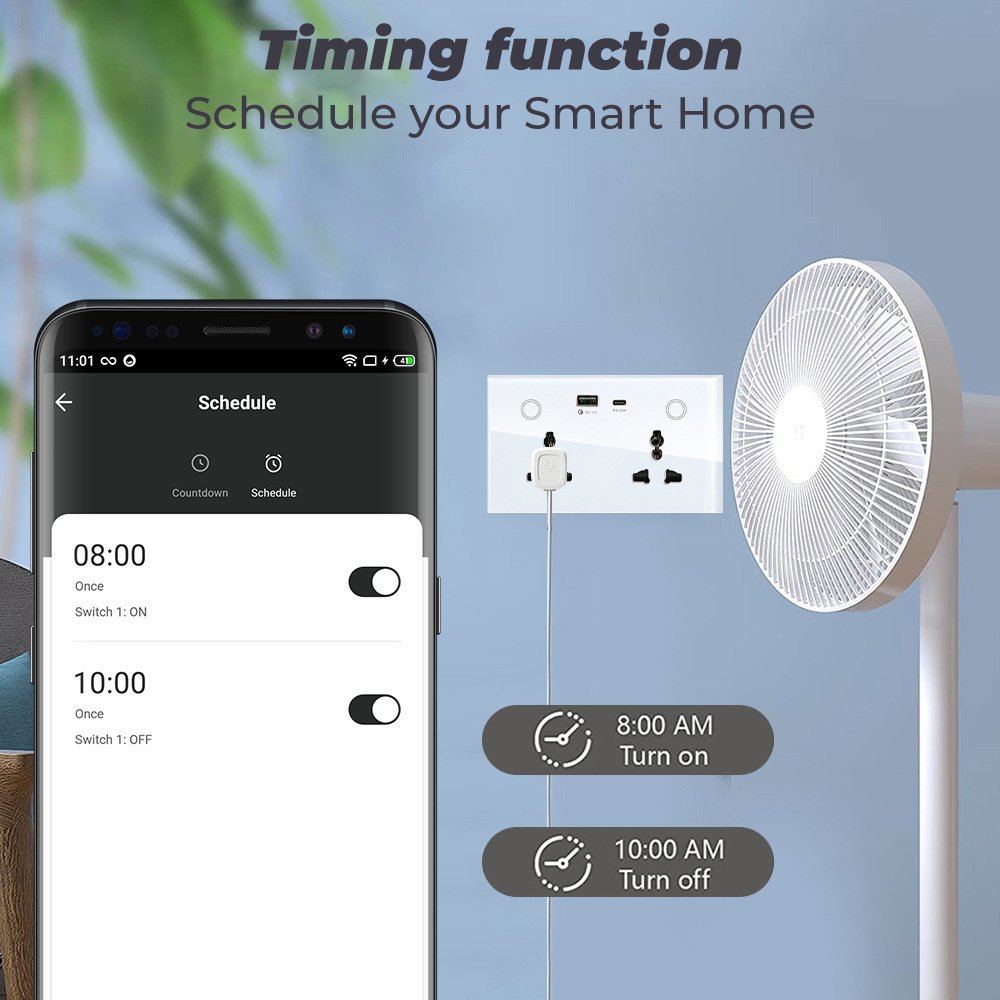 Universal Wifi Zigbee Smart Plug In-Wall Socket Power Outlets with USB Type C Charger 147 Type Works with Tuya Alexa Google Home