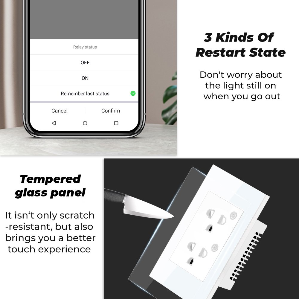 SMATRUL 16A Tuya WiFi US EU Smart Socket Plug Adapter Power Monitor Electrical On Off Voice Timer Google Home Alexa
