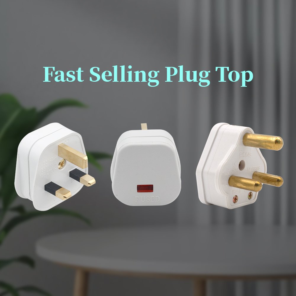 PMG Africa Qatar ABS Copper Colorful 13a UK 3 Pin plug top