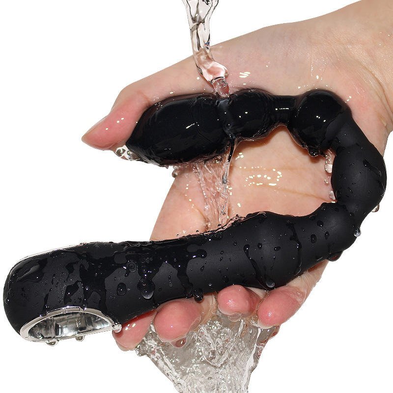 Vibrating Anal Beads 7 Frequency Vibration For Anus Stimulation Super Long Butt Plug Soft Bendable Exercise Plug
