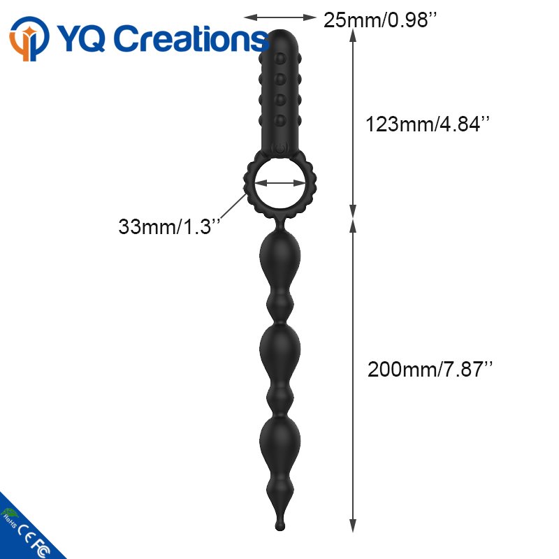 New Design Long Silicone Ass Vibrating Anal Plug Massager