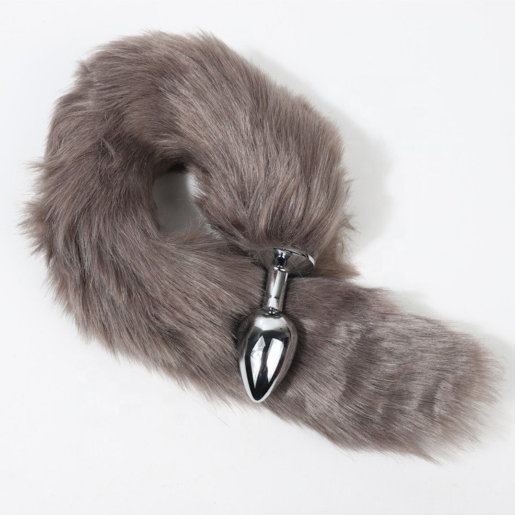 Hot Sale Anal Plug Metal Long Tail Anal Toys Fox Tail Anal Plug For Couples gay