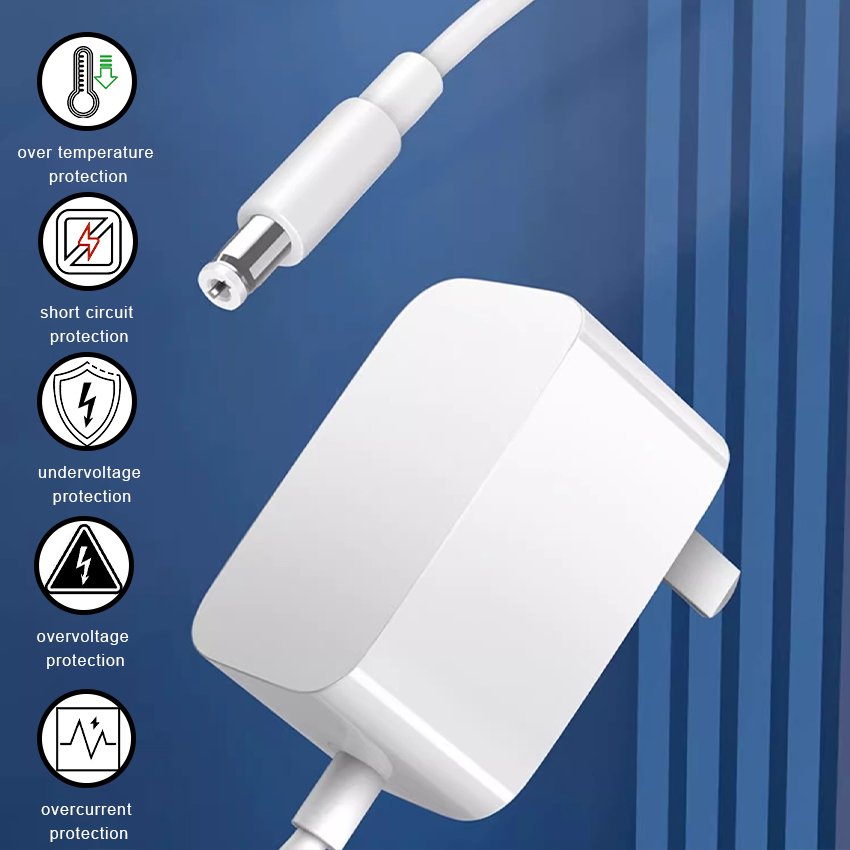 12V 1A 100mA Power Supply Adapter 100-240V AC to DC 12Volt Transformers Switching Power Supply 5.5mm x 2.5/2.1mm DC Plug