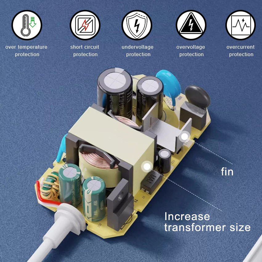 12V 1A 100mA Power Supply Adapter 100-240V AC to DC 12Volt Transformers Switching Power Supply 5.5mm x 2.5/2.1mm DC Plug