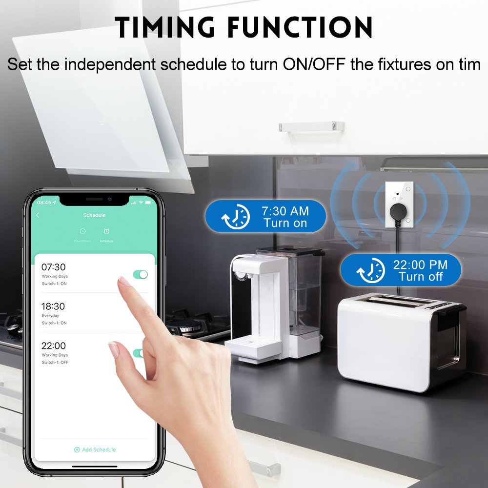 SMATRUL Adapter In Wall Electrical Outlet On Off Voice Timer Smart Life16A Tuya Zigbee US EU Smart Socket Plug