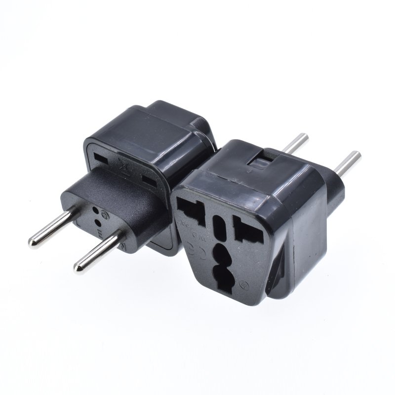 Universal Travel Plug Adapter USA to The most of Europe Travel Prong Adapter Plug Kit for the most of Europe(Type C)