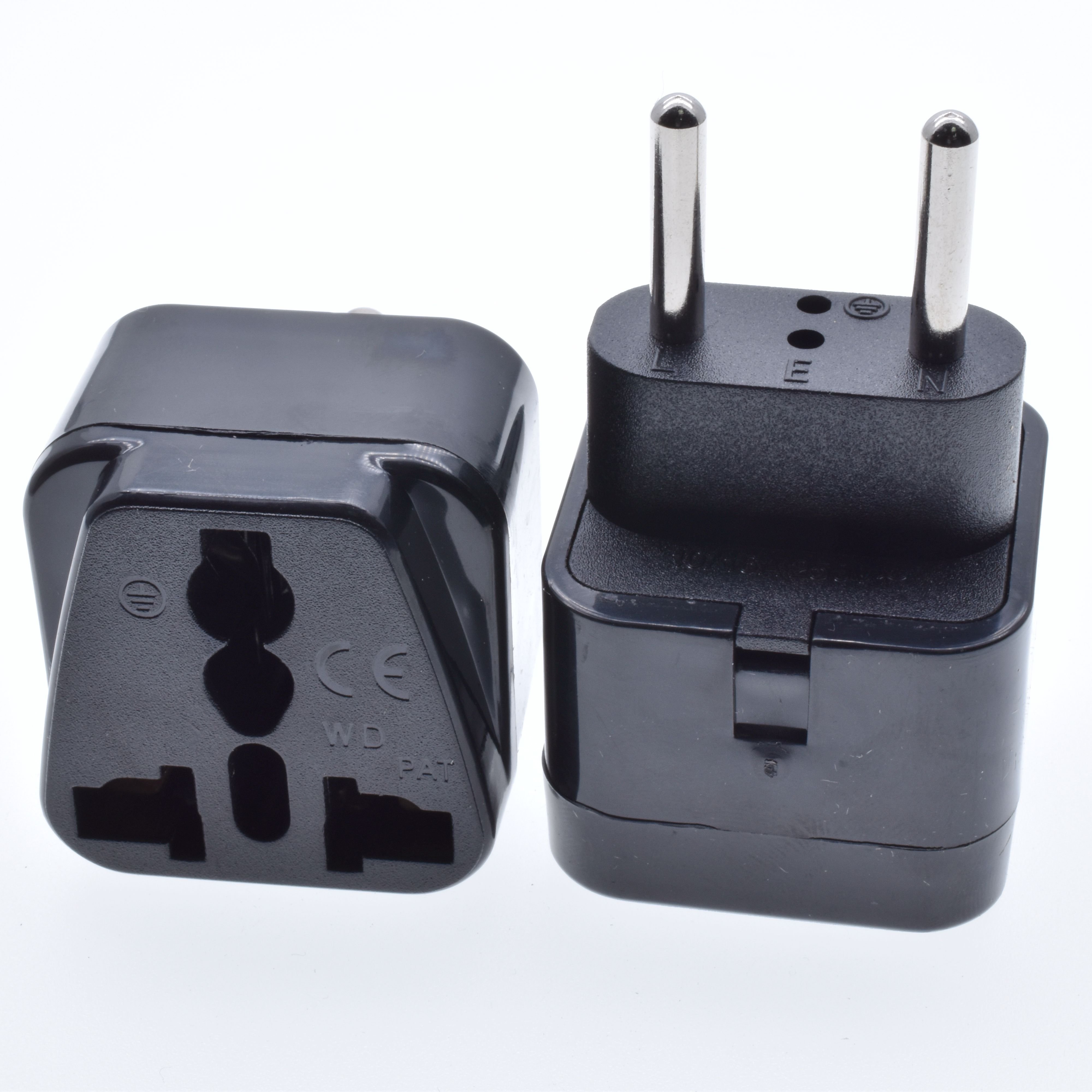 Universal Travel Plug Adapter USA to The most of Europe Travel Prong Adapter Plug Kit for the most of Europe(Type C)