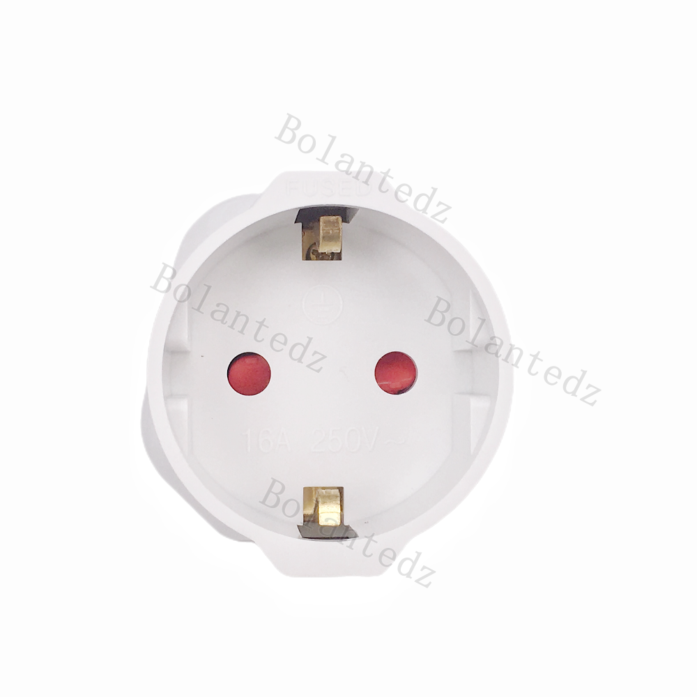 Europe Schuko to UK plug adaptor 3 pin schuko converter plug