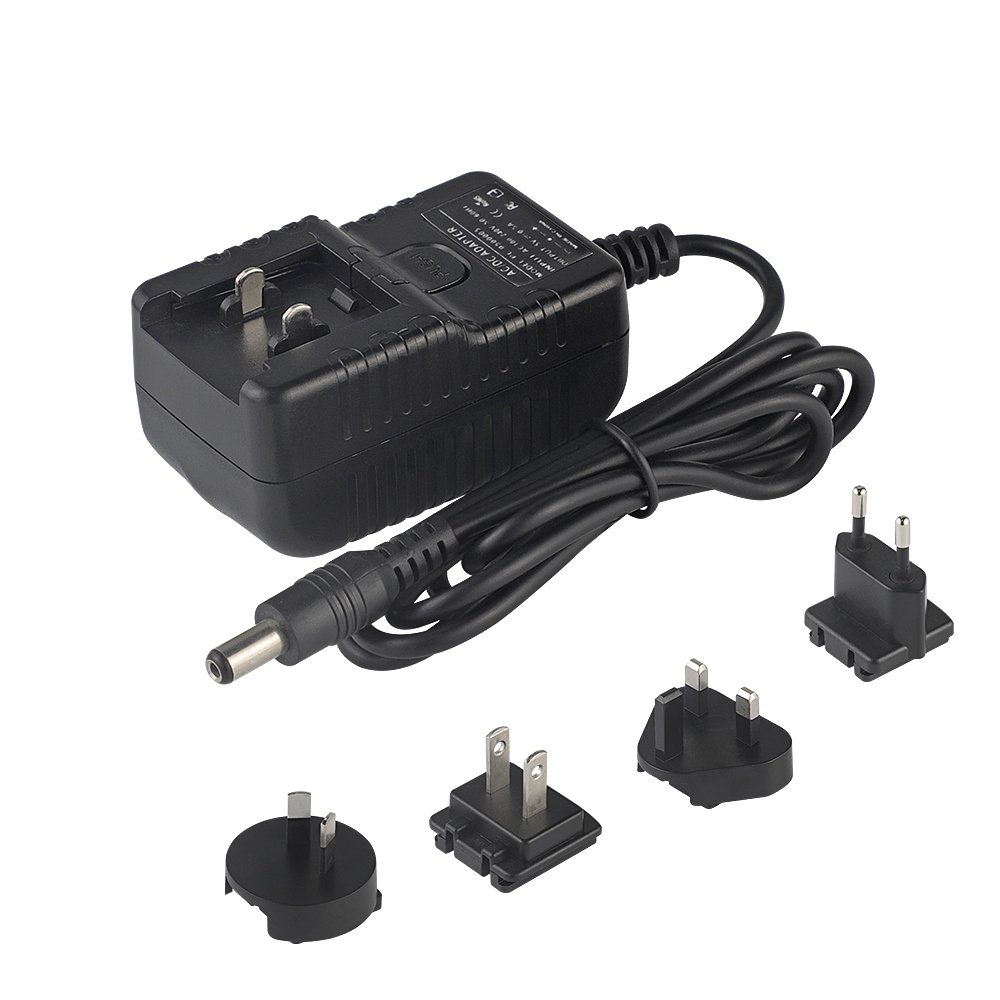 CE ROHS FCC SAA certificated 24V 1A interchangeable Plug Switching ac/dc Power Adapter