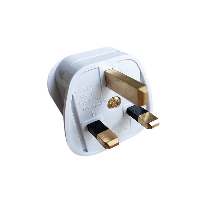 13A UK BS Plug 3 Pin Square Plug Top with Fused