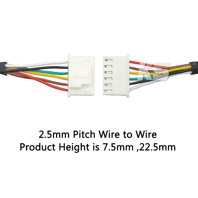 jst ph 6pin 2.5mm pitch connector terminal plug adapter housing extension cable