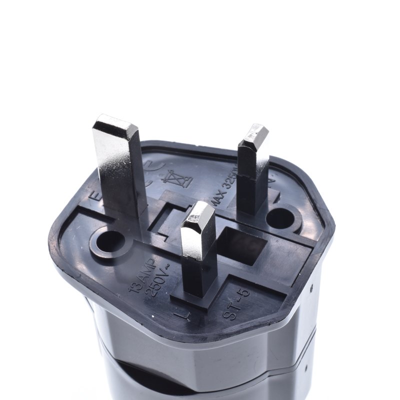 EU France Paris 2 Pin to UK 3 Pin Plug 13A 250V AC Universal European Adapter Travel Converter European to England Connector