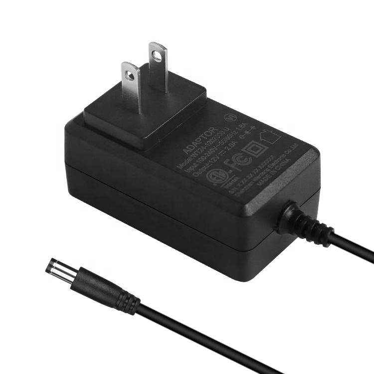 Hot selling AC wall plug to DC 12V switch DC power adapter 2A LED power adapter