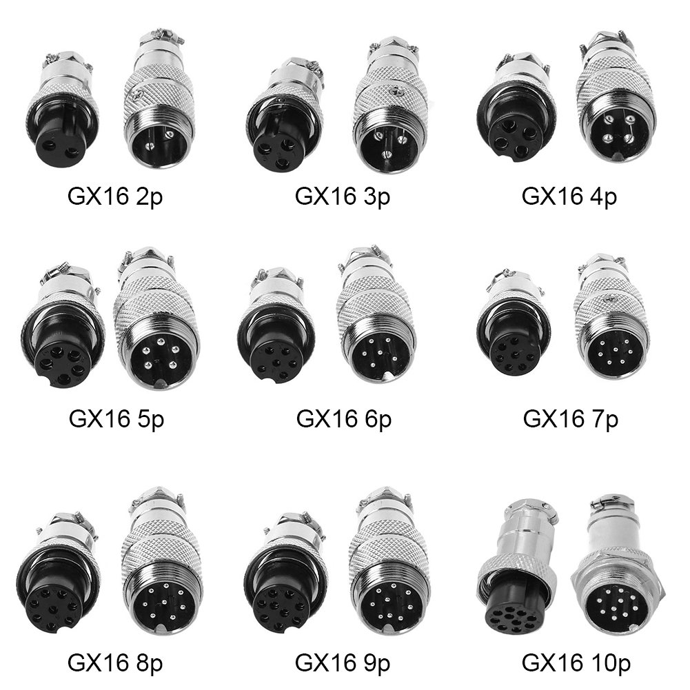 GX20 2 3 4 5 6 7 8 9 10 12 14 15 Pins Male & Female Docking Aviator Aviation Plug Socket Circular Connector Cable Connect