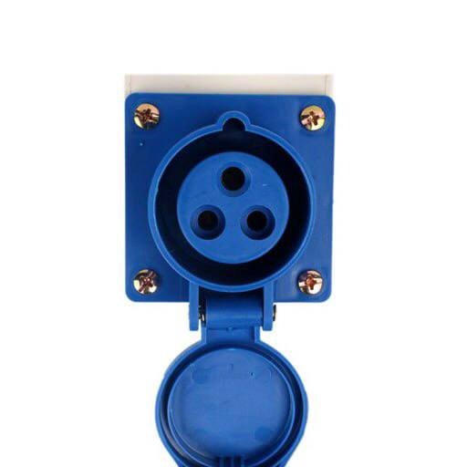 Hot Sale Stationary Industrial Socket 3 Pin 16A IP44 2P+PE ABS Plastic Electrical Socket 220-250V Switching Industrial Plug