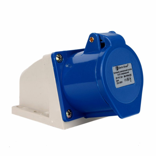Hot Sale Stationary Industrial Socket 3 Pin 16A IP44 2P+PE ABS Plastic Electrical Socket 220-250V Switching Industrial Plug