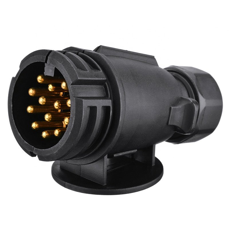 13 Pin Plug Adapter Trailer Connector 12V Towbar Towing Waterproof Plugs Socket Adapter Car Truck Caravan Accessories