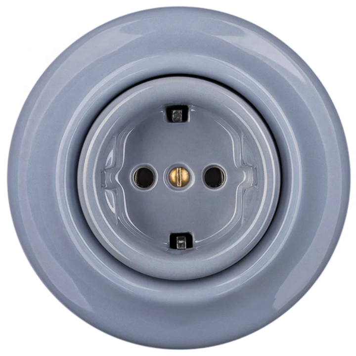 Modern Vintage Flush Mounted 16A Schuko German Electric Socket for Plug Outlet